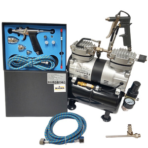 Aerograf AB116K z kompresorem dwutłokowym do malowania 30T zestaw lakierniczy AB-116K zdjęcie nr 7