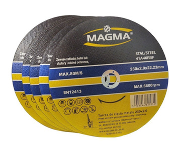 Tarcza tarcze do cięcia stali, metalu 230x2,0 20 sztuk Magma zdjęcie nr 10