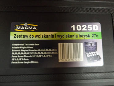 Ściągacz tulei łożysk 34-90mm adaptery prasy MAGMA LT-K27 27el 1025D Ściągacz tulei i wahaczy 27pcs Ściągacze uniwersalne do łożysk i tuleji 27p zdjęcie nr 17
