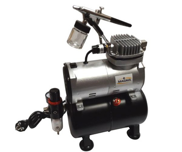 Kompresor z butlą do aerografu do aerografii TC-20T + aerograf AB-128 Airbrush compressor AB128 AB 128 zdjęcie nr 8