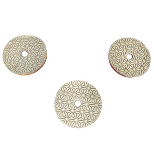 Zestaw 3 Tarcz diamentowa rzepik na mokro 3 stopnie 100 mm #1 #2 #3 kwiatek szlifowania gres gresu kamień granit poler polerowania polerska dysk polerski zdjęcie nr 3