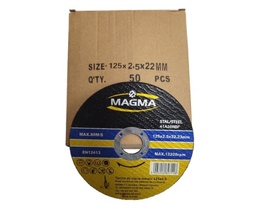 Tarcza do cięcia stali metalu 125x2,5 tarcze Magma pakiet 10 sztuk zdjęcie nr 6