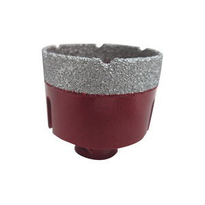 Wiertło nasypowe 60 mm z gwintem M14 czerwone gresu gres otwornica koronka glazura zdjęcie nr 7