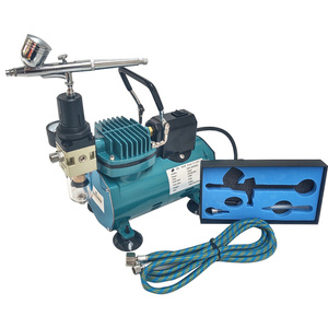 Aerograf AB-130 0,8 + mini kompresor z wentylatorem niebieski TC-20CF areograf malarski do malowania AB130 AB 130 zdjęcie nr 2