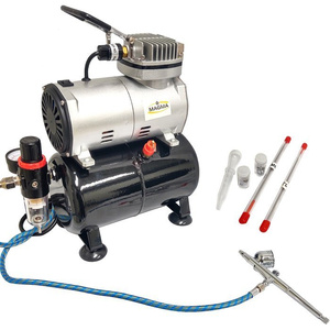 Aerograf AB-130K AB130K AB 130K kompresor z butlą zestaw malarski mini zdjęcie nr 8