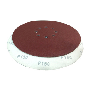 Krążki ścierne 225mm papier na rzep gr. 150 z otworami 100 szt ścierny krążek samoprzylepne zdjęcie nr 6