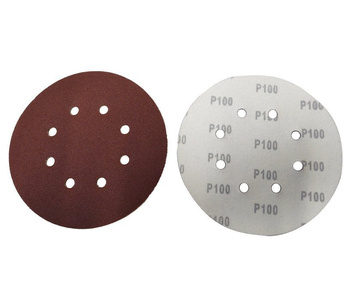 Krążki ścierne 180 mm papier na rzep gr. 100 z otworami 10 szt ścierny krążek samoprzylepne zdjęcie nr 6