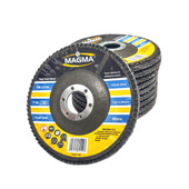 Tarcza tarcze 10 sztuk do metalu szlifowania lamelka listkowa 125mm gr120 P120 Magma Tarcza lamelkowa Elektrokorund płytkowa płytkowe