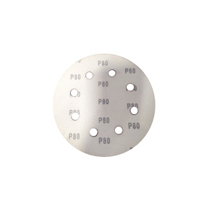 Krążki ścierne 180 mm papier na rzep gr. 80 z otworami 10 szt ścierny krążek samoprzylepne otwory 110mm zdjęcie nr 10