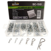 Zawleczki zestaw zawleczek sprężynowych 150 2-4mm przetyczek sprężynowe