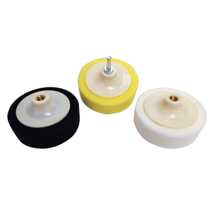 Zestaw gąbek 3szt gąbka polerska tarcze 125xM14 białą czarna żółta trzpień M14 zdjęcie nr 5