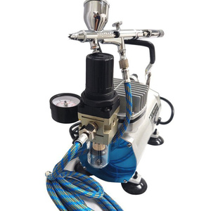 AEROGRAF AB180 AB-180 AB 180 3 DYSZE + MINI KOMPRESOR 4BAR NOWY VAT DO AEROGRAFII SPRĘŻARKA AIR BRUSH STUDIO zdjęcie nr 13