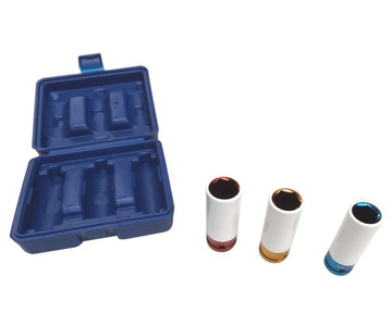 Nasadki udarowe długie do felg aluminiowych 1/2 17-21mm SCH-1001 zestaw 3el. zdjęcie nr 3