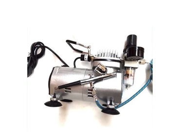 Aerograf kompresor stojak pistolet lakierniczy TG 130 mini TG130 z kompresorem TG-130 zdjęcie nr 2