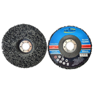 Zestaw 10 tarcz tarcze do szlifowania metalu stali z włókniną czarna 125 dysk krążek do usuwania rdzy farby włosy murzyna BRICK METAL WOOD zdjęcie nr 11