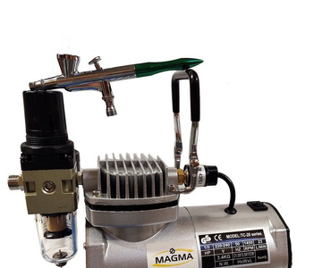 Zestaw do aerografii mini kompresor 20C aerograf AB-209 AB209 AB 209 + zawór 1/8 zdjęcie nr 2