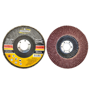 Tarcza tarcze do metalu szlifowania lamelka listkowa 125mm gr40 P40 Magma Tarcza lamelkowa Elektrokorund płytkowa płytkowe 80 listków zdjęcie nr 4