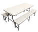 Stół cateringowy / campingowy składany + 2 ławki kateringowy ogrodowy do ogrodu bankietowy zestaw biesiadny zdjęcie w nawigacji nr 1