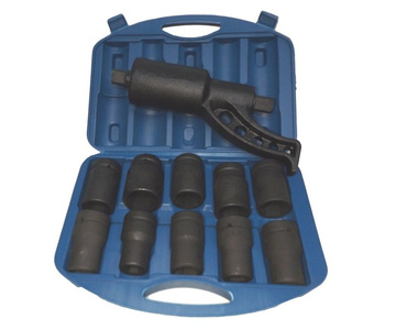 Klucz do kół z przekładnią 30 32 33mm 1:61 + nasadki udarowe 1" klucza 17-41 zestaw 10el. nasadka zdjęcie nr 3