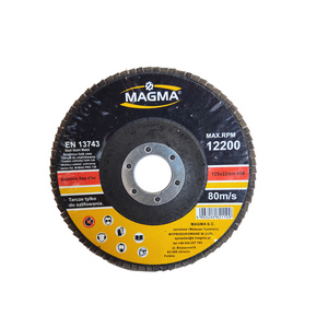 Tarcza tarcze do metalu szlifowania lamelka listkowa 125mm gr80 P80 Magma Tarcza lamelkowa Elektrokorund płytkowa płytkowe zdjęcie nr 2
