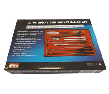 Zestaw do czyszczenia pistoletów lakierniczych HP i HVLP wyciory szczotek pistoletu szczotki szczotki do czyszczenia gniazda świec wtryskowaczy zdjęcie nr 2