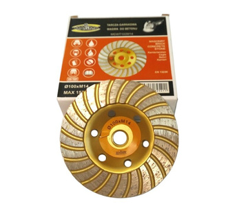 Tarcze diamentowe garnkowe 100mm M14 segmentowa dwurzędowa turbo 100 M14 Magma Tarcze do szlifowania betonu garnkowa 100 M14 zestaw 100xM14 100M14 100 M14 zdjęcie nr 3