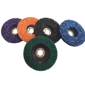 Zestaw ściernic tarcz tarcze do szlifowania metalu stali z włókniną czarna pomarańczowa fioletowa niebieska tarcza do satyniarek 125 gr 120 miękki 125 dysk krążek do usuwania rdzy farby włosy murzyna BRICK METAL WOOD zdjęcie nr 2