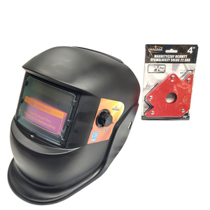 Przyłbica maska spawalnicza z filtrem 108LD KM1600 czarna + kątownik magnetyczny 22kg zdjęcie nr 3