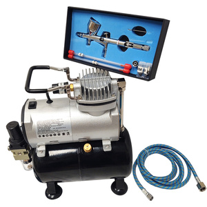 KOMPRESOR Z BUTLĄ + AEROGRAF AB-180 AB 180 AB180 3 dysze aerograf aerografy zdjęcie nr 12