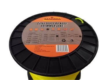 Żyłka tnąca do kosy gwiazdka pięciokąt 236m 2,4mm (3LB) vein 2,4MM colorful star 236 m TRIMMER LINE zdjęcie nr 3