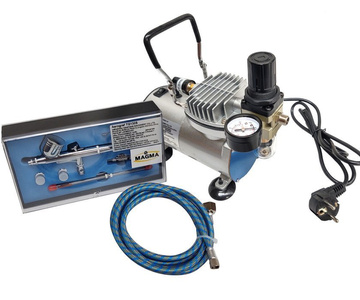 Zestaw malarski kompresor mini z aerografem AB130S dysze 0,2 ; 0,3 ; 0,5 AB-130S zdjęcie nr 8