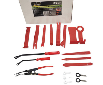 Ściągacze do demontażu tapicerki radia szczypce 19 elementów 1220F zestaw narzędzi do demontażu usuwania tapicerki spinek radia ściągacze zdjęcie nr 3