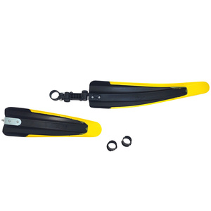 Błotniki rowerowe 24/26/27,5/29 cali zółte komplet 2szt przód tył zestaw błotnik zdjęcie nr 2