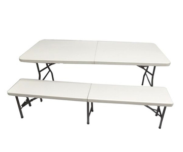 Stół cateringowy / campingowy składany + 2 ławki kateringowy ogrodowy do ogrodu bankietowy zestaw biesiadny zdjęcie nr 2