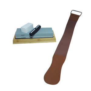 Kamień wodny ostrzałka do ostrzenia noży kamień wodny 400/1000 osełka dwustronna do noży kamień szlifierski 2011H + pasek skórzany skóra ekologiczna ostrzenia wygładzania zdjęcie nr 4