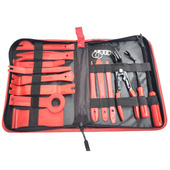 Ściągacze do demontażu tapicerki radia szczypce 19 elementów 1220F zestaw narzędzi do demontażu usuwania tapicerki spinek radia ściągacze