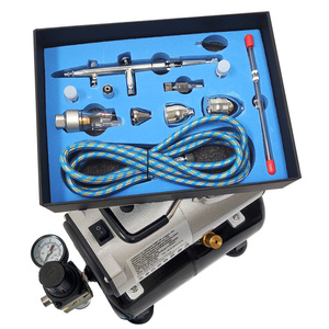 Aerograf AB186K pompa powietrza z butlą zestaw kompresor sprężarka AB-186K zdjęcie nr 6