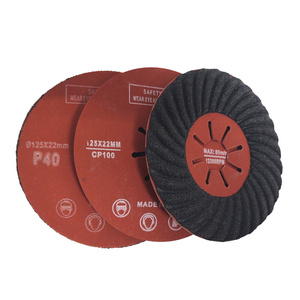 Zestaw 4 sztuk tarcz tarcza dysk fibrowy półsztywny do szlifowania kopyto fibra dysk fibra 125 22,23 granit gres 125mm GR 36 GR 40 GR 100 GR 120 zdjęcie nr 2