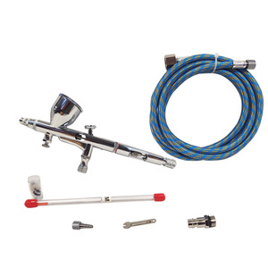 AEROGRAF AB180 AB-180 AB 180 Z DYSZĄ 0.2 0.3 ORAZ 0.50 DO AEROGRAFII + króciec GZ 1/4 i wężyk Airbrush zdjęcie nr 2