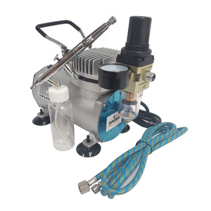 Kompresor do aerografów TC20C + AB182P + wężyk 1/4-1/8 1,8m Aerograf AB-182P Airbrush DOUBLE ACTION Airbrush AB182P AB182 AB 182P zdjęcie nr 7