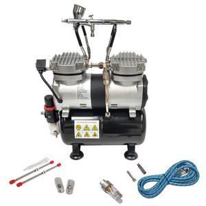 Aerograf AB-180K AB180K AB 180K z kompresorem dwutłokowym do malowania 30T zestaw lakierniczy zdjęcie nr 10