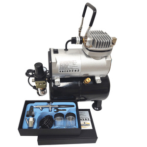 Kompresor z butlą do aerografu do aerografii TC-20T + aerograf AB-128 Airbrush compressor AB128 AB 128 zdjęcie nr 3