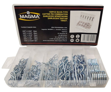 Zawleczki zestaw zawleczek sprężynowych 150 2-4mm przetyczek sprężynowe zdjęcie nr 2