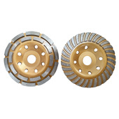 Zestaw tarcz diamentowa garnkowa 125x22,2 turbo dwurzędowa Tz-3 Dz-3 diament 3mm AJM Tools głowica do szlifowania betonu