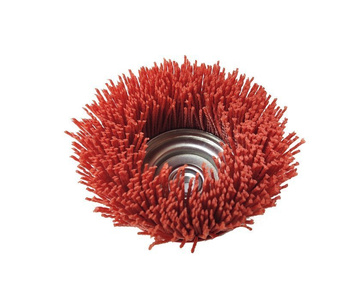 Szczotka nylonowa czołowa na wiertarkę 75mm/T6mm trzpień nulon postarzanie zdjęcie nr 3