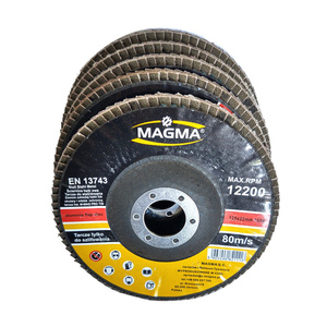 Zestaw 10 sztuk tarcz tarcze do metalu szlifowania lamelka listkowa 125mm gr100 P100 Magma Tarcza lamelkowa Elektrokorund płytkowa płytkowe 80 listków zdjęcie nr 4