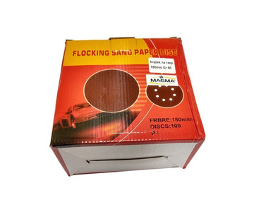 Krążki ścierne 180 mm papier na rzep gr. 80 100 szt ścierny krążek samoprzylepne zdjęcie nr 4