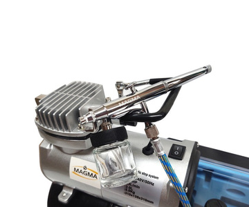 Aerograf 134K kompresor z butlą zestaw do malowania AB-134K zdjęcie nr 5