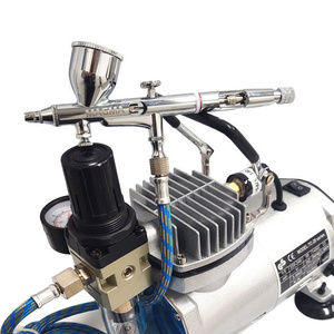 AEROGRAF AB180 AB-180 AB 180 3 DYSZE + MINI KOMPRESOR 4BAR NOWY VAT DO AEROGRAFII SPRĘŻARKA AIR BRUSH STUDIO zdjęcie nr 11