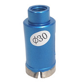 Wiertło diamentowe 30 mm z gwintem M14  niebieskie granitu otwornica koronka kamień